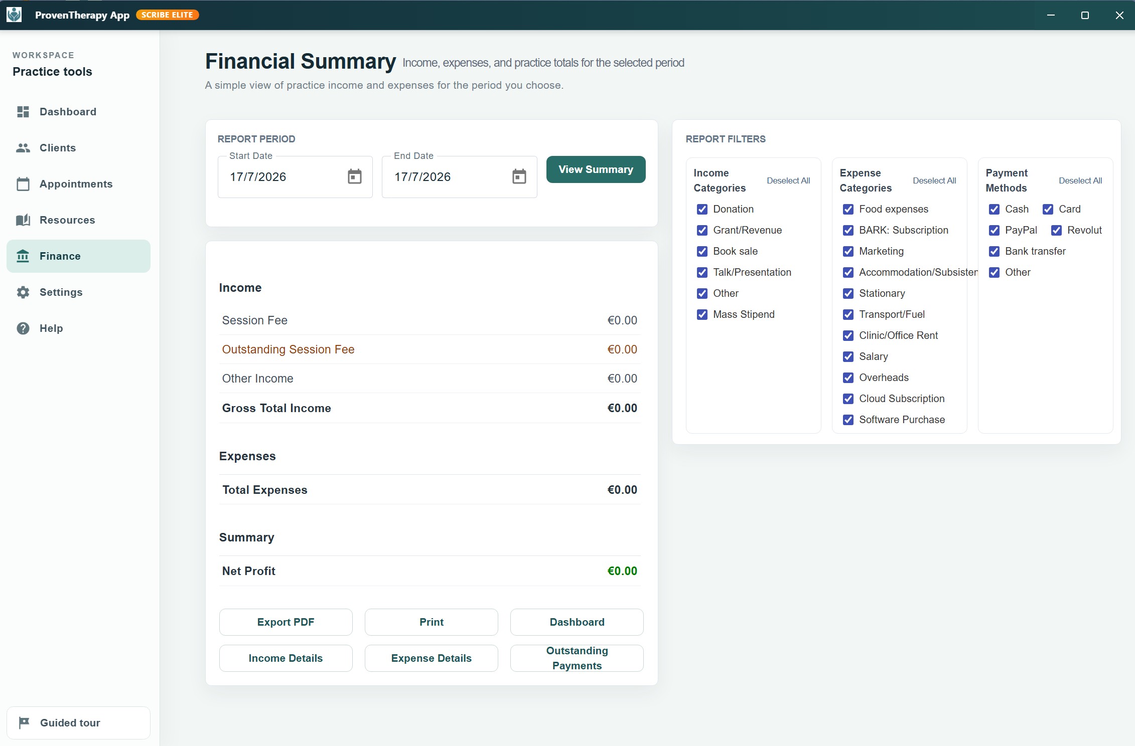 Financial Summary